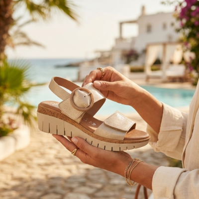 Sandália Confortável Anatómica BejeValéria's