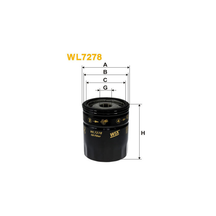 Filtro de óleo WIX WL7278