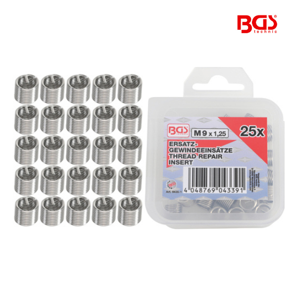 Encaixes roscados de substituição |   M9 x 1,25 mm | 25 peças