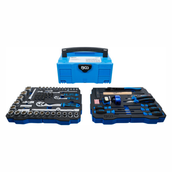 Conjunto de chaves 1/4" / 1/2" | BGS systainer® | 77 peças