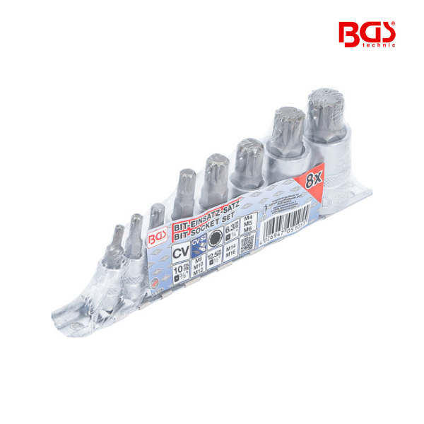 Conjuntos de bits (XZN) M4 - M16 | 8 peças