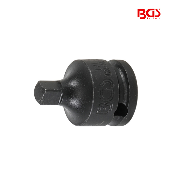 Adaptador de impacto | Quadrado externo    3/8" - Sextavado externo   1/4"