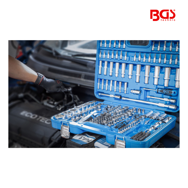 Jogo de chaves de caixa perfil Ondulado 1/4"-3/8"-1/2" | 192 peças