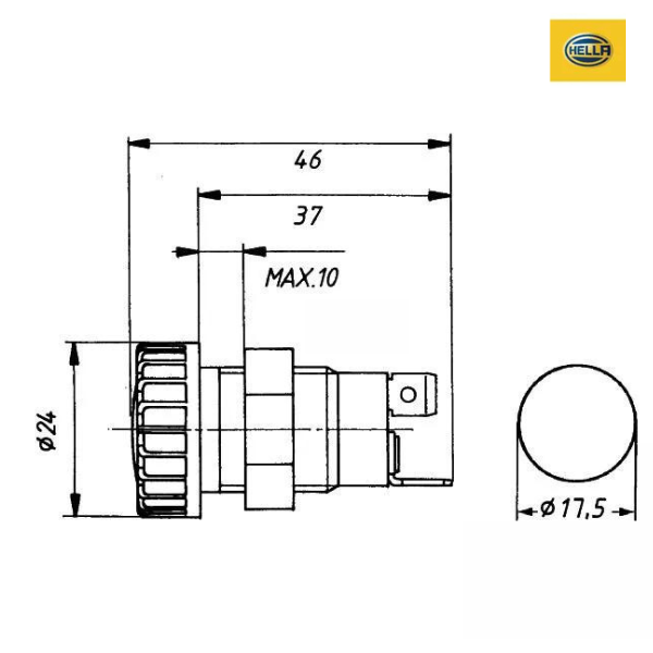 Cabine/Manómetros | Luz de aviso 12/24V