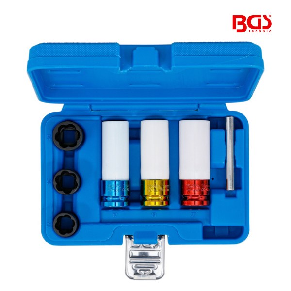 Kit chaves de impacto | 17 - 21 mm | 7 peças