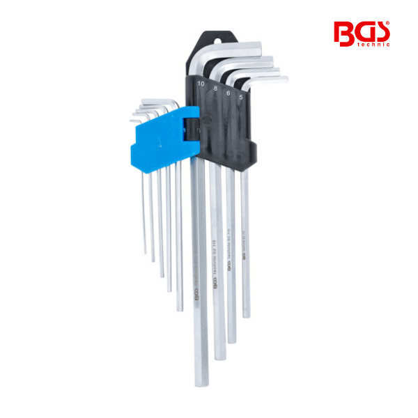 Chaves Allen | extra longas | Sextavado 1,5 - 10 mm | 9 peças