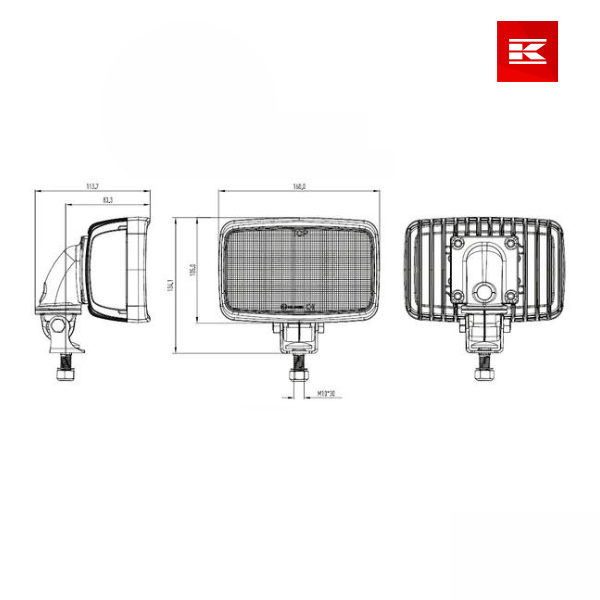 Luz de trabalho LED, 90 W, 6000 lm