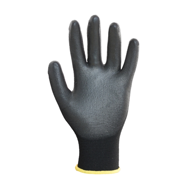 Luva Nylon Revestimento Poliuretano | Preto