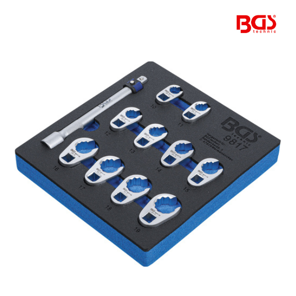 Chaves pé de galo 10 - 19 mm |  3/8"  | 11 peças