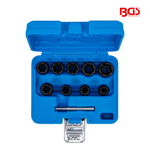 Jogo de extratores em espiral 3/8" | 10 - 19 mm | 10 peças