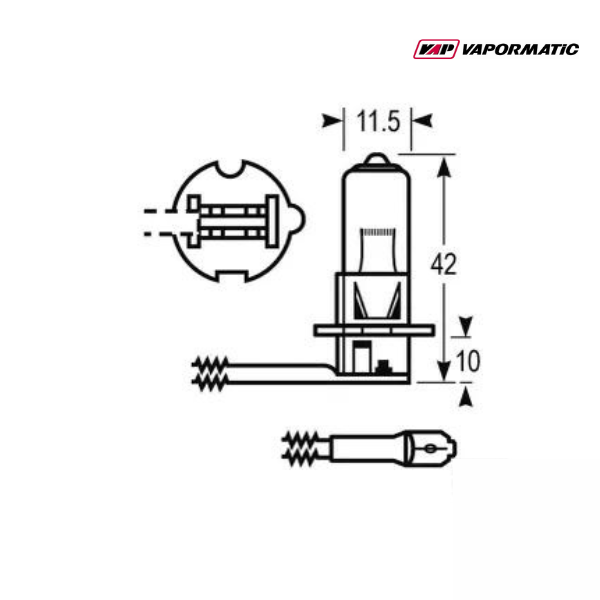 Lâmpada halogéneo H3 12V 55W