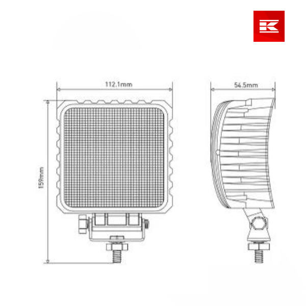 Luz de trabalho LED, 48W, 3840lm