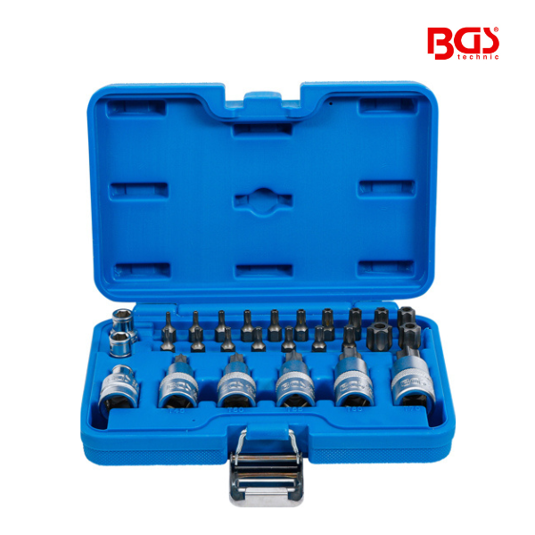 Conjunto de bits e pontas 1/2" | Torx | 27 peças
