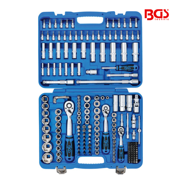 Jogo de chaves de caixa perfil Ondulado 1/4"-3/8"-1/2" | 192 peças