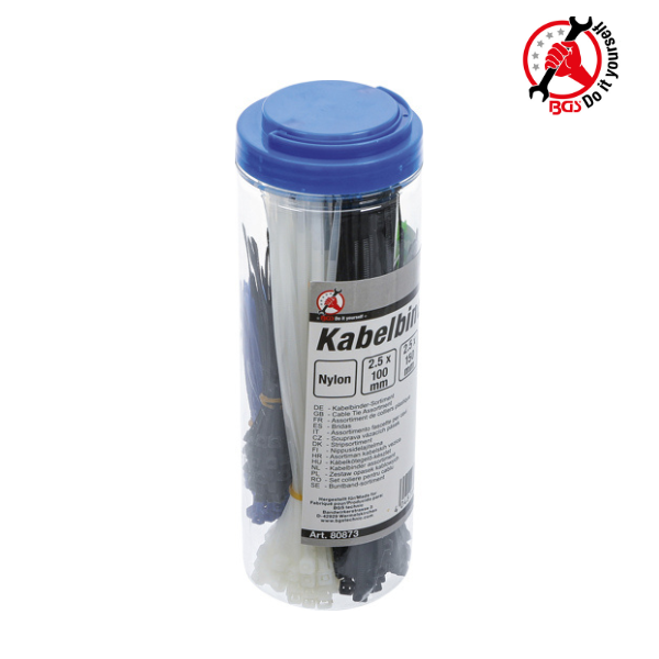 Sortido de abraçadeiras | 100 - 150 - 200 mm | 450 peças