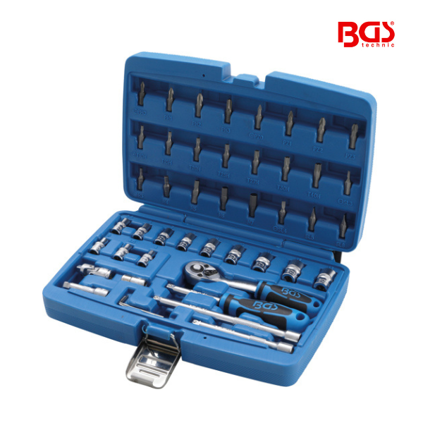 Jogo de chaves de caixa 1/4" | 46 peças