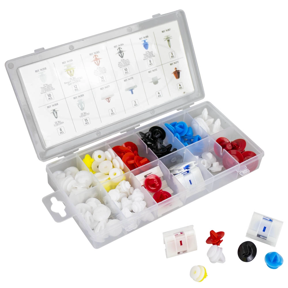 Sortido de clips para molduras+H13 Renault / Dacia | 90 peças