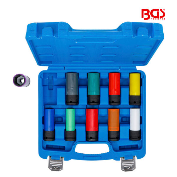 Kit chaves de impacto 1/2" | 10 - 24 mm | 10 peças