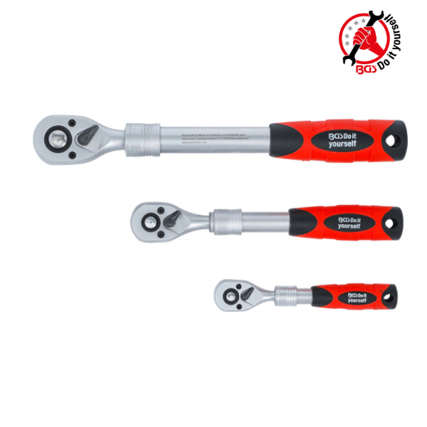 Jogo de roquetes reversíveis extensíveis | 3 peças