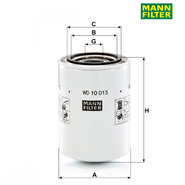 Filtro hidráulico MANN WD10013