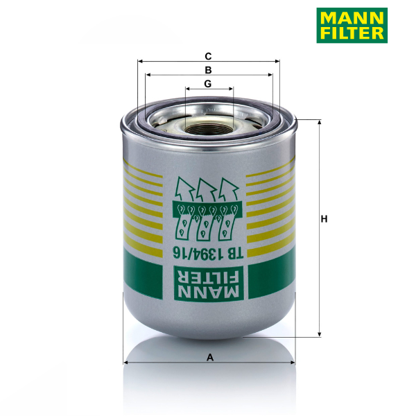 Filtro secador de ar MANN TB1394/16x