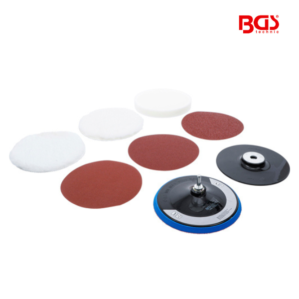 Jogo de discos para polir e lixar | Ø 180 mm | 8 peças