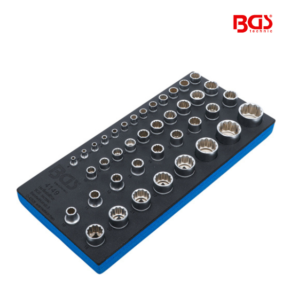 Chaves de caixa 12 Faces    1/4" - 3/8"  - 1/2" | 40 peças