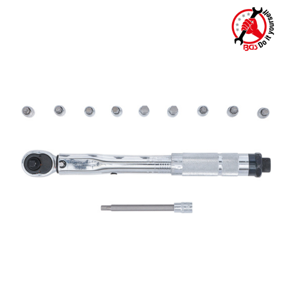 Conjunto de chave dinamométrica 1/4" | 2 - 24 Nm | 11 peças