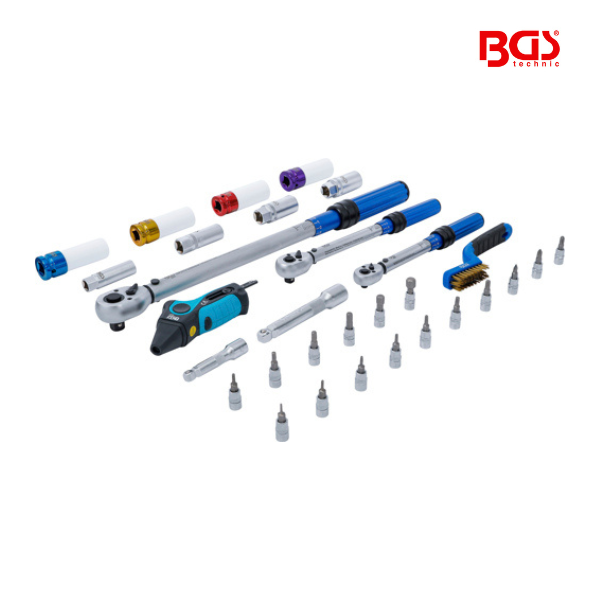 Conjunto de chaves dinamométricas 1/4"-3/8"-1/2" | 31 peças