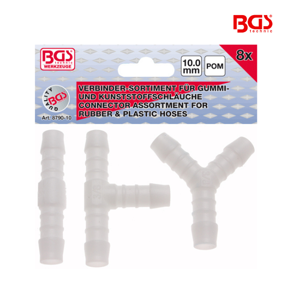 Conectores de mangueira |10 mm | 8 peças