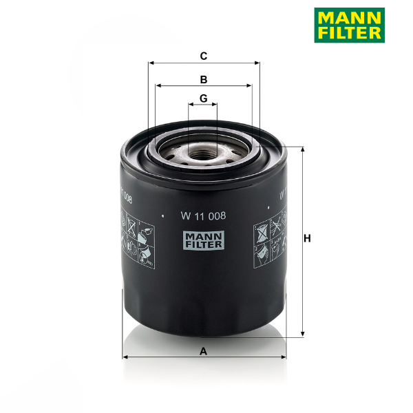 Filtro de óleo MANN W11008