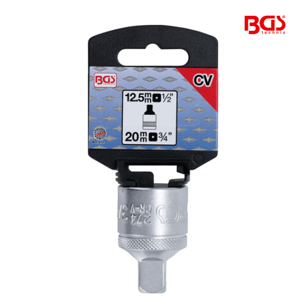 Adaptador | Quadrado externo 3/4" - Sextavado externo 1/2"