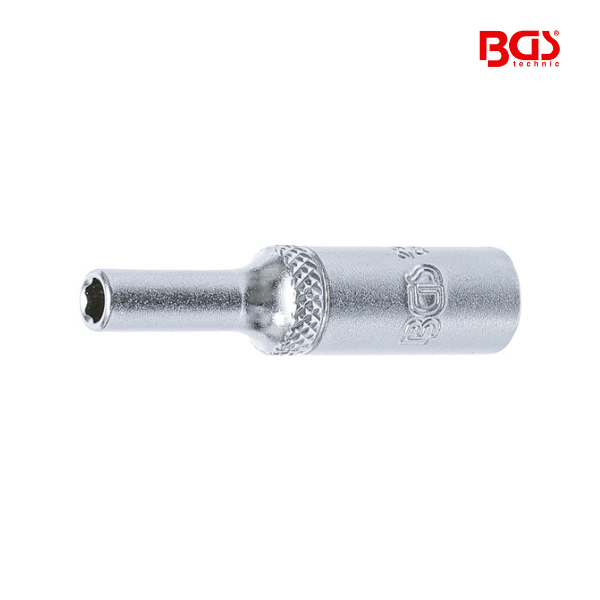 Chave de caixa perfil ondulado  1/4" | longa |  4MM