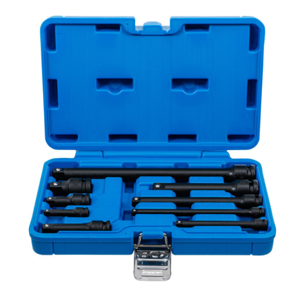 Conjunto de extensão de impacto | 1/4" / 3/8" / 1/2" | 9 peças