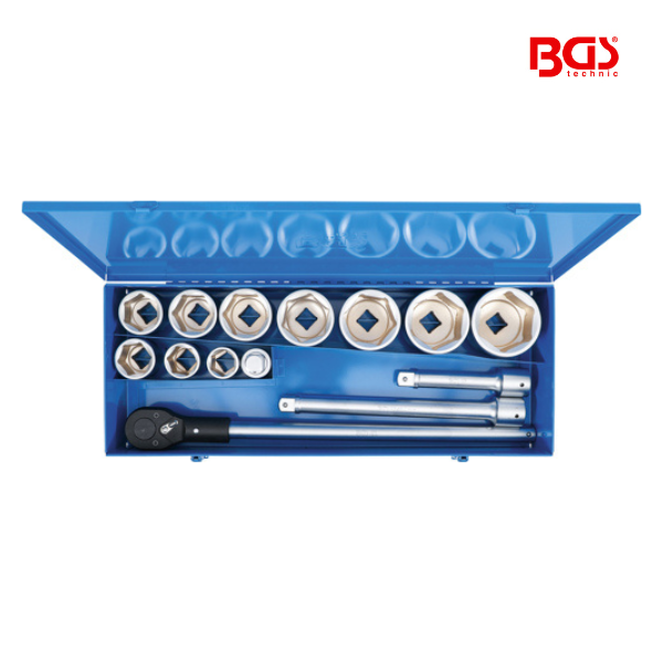 Jogo de chaves de caixa 1" | 36 - 80 mm | 15 peças