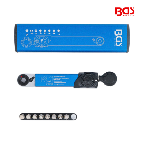 Chave de torque 1/4" | 2 - 10 Nm | 9 peças