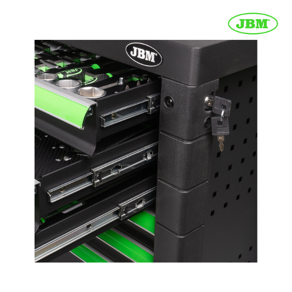 Carrinho de ferramentas com 7 gavetas | Verde