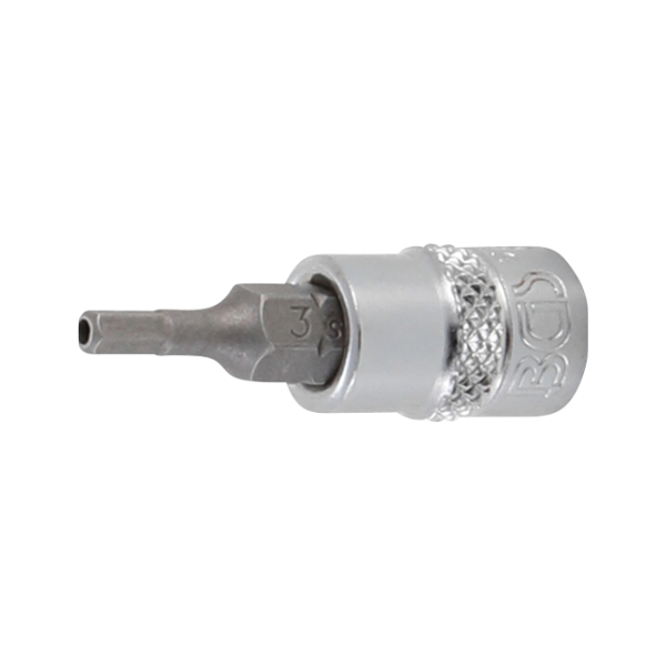 Chave de caixa bit sextavada 1/4” perfurado | 3mm