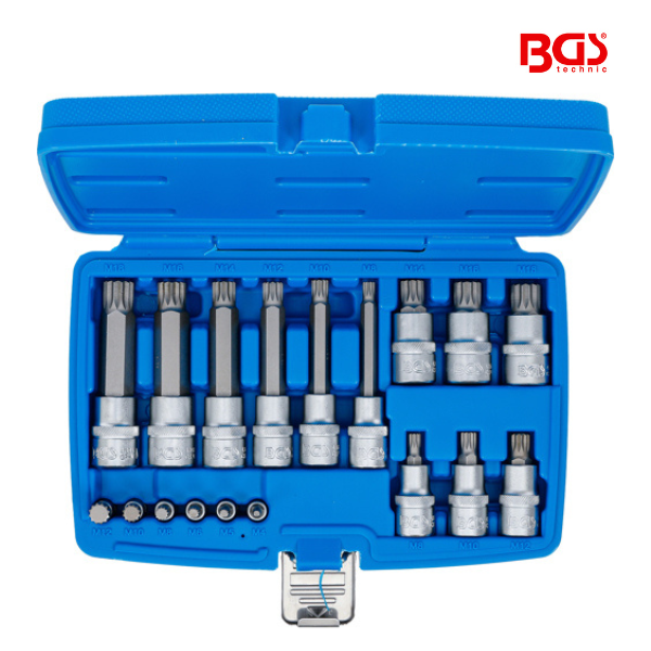 Conjuntos de bits (XZN) 1/4" /  1/2" | 18 peças