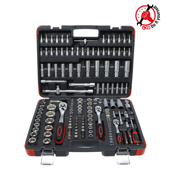 Conjunto de chaves de caixa | 1/4"-3/8"-1/2" | 176 peças