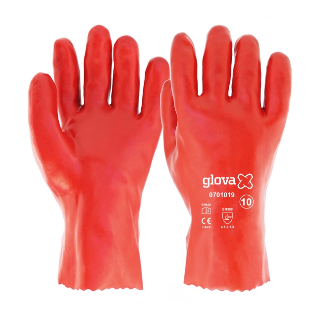 Luva PVC Vermelho 27 Cm