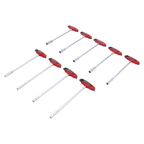Chaves de caixa com cabo em T | 6 - 14 mm | 9 peças