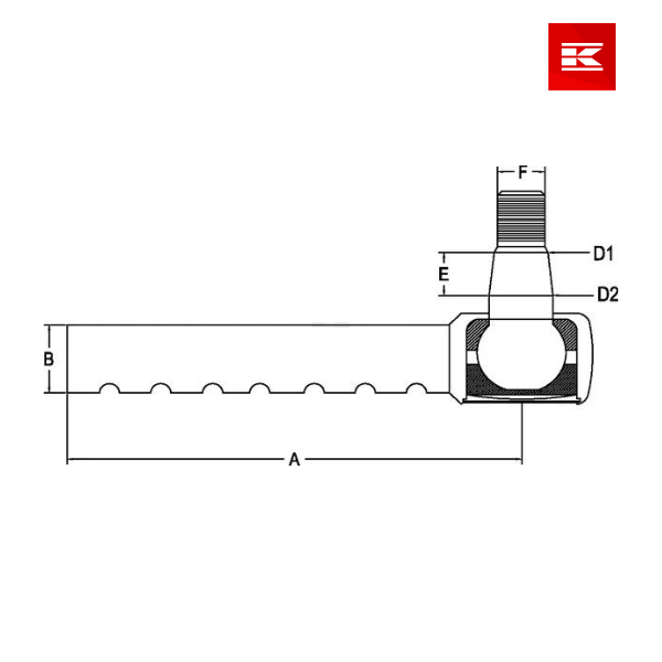 Eixo dianteiro 2WD/Direção | Ponteira de direção haste longa