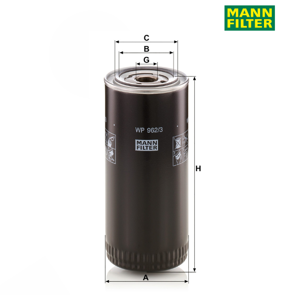 Filtro de combustível MANN WP962/3x