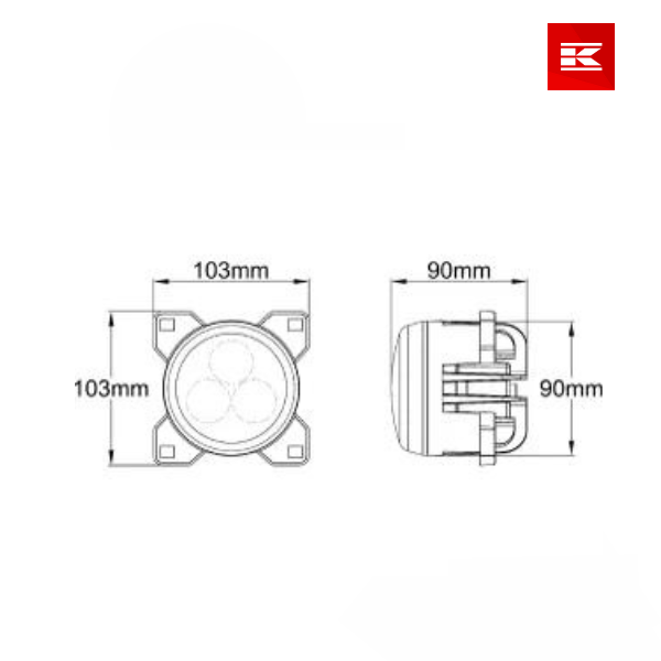 Luz de trabalho LED, 40W, 4000 lm