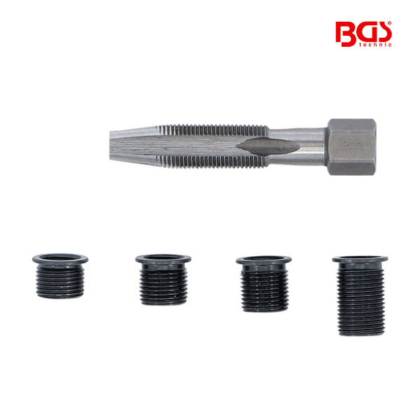 Kit de reparação de rosca de vela de ignição M10 x 1,0 mm | 5 peças