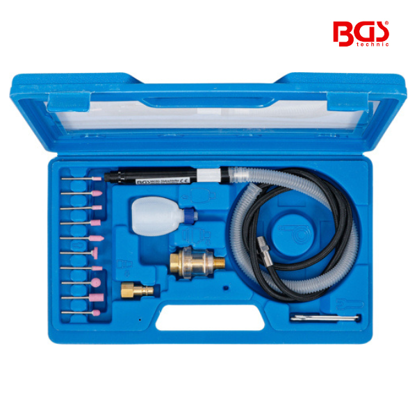 Kit de mini lixadoras retas pneumáticas | 17 peças