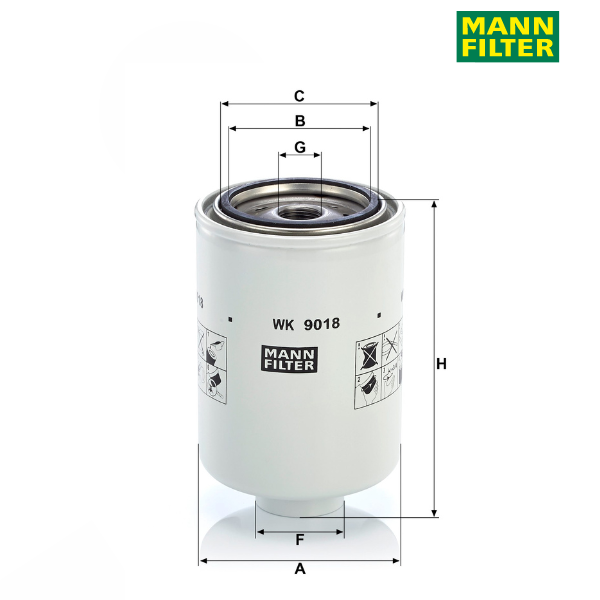 Filtro de combustível MANN WK9018x