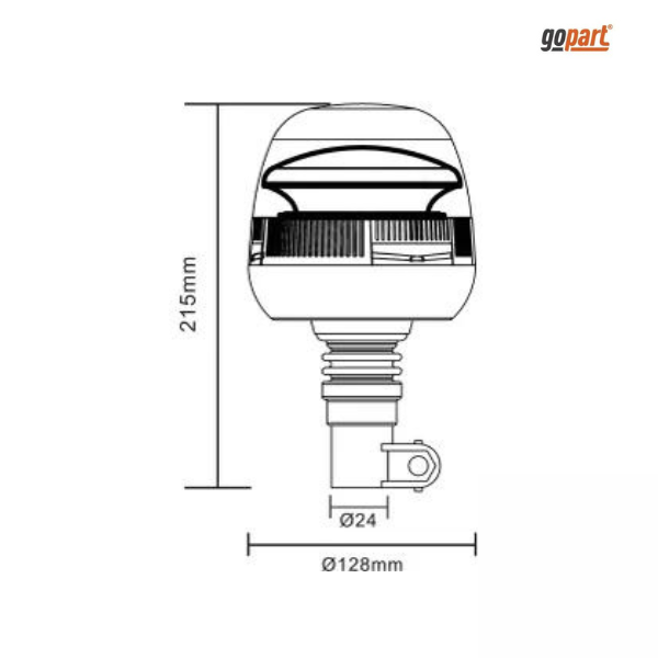 Pirilampo rotativo Led 12-24V / 24W