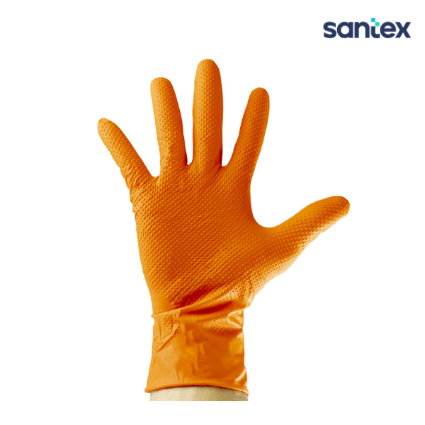 Luvas Nitrilo Flash Orange Power Dupla Diamantada | 50 und